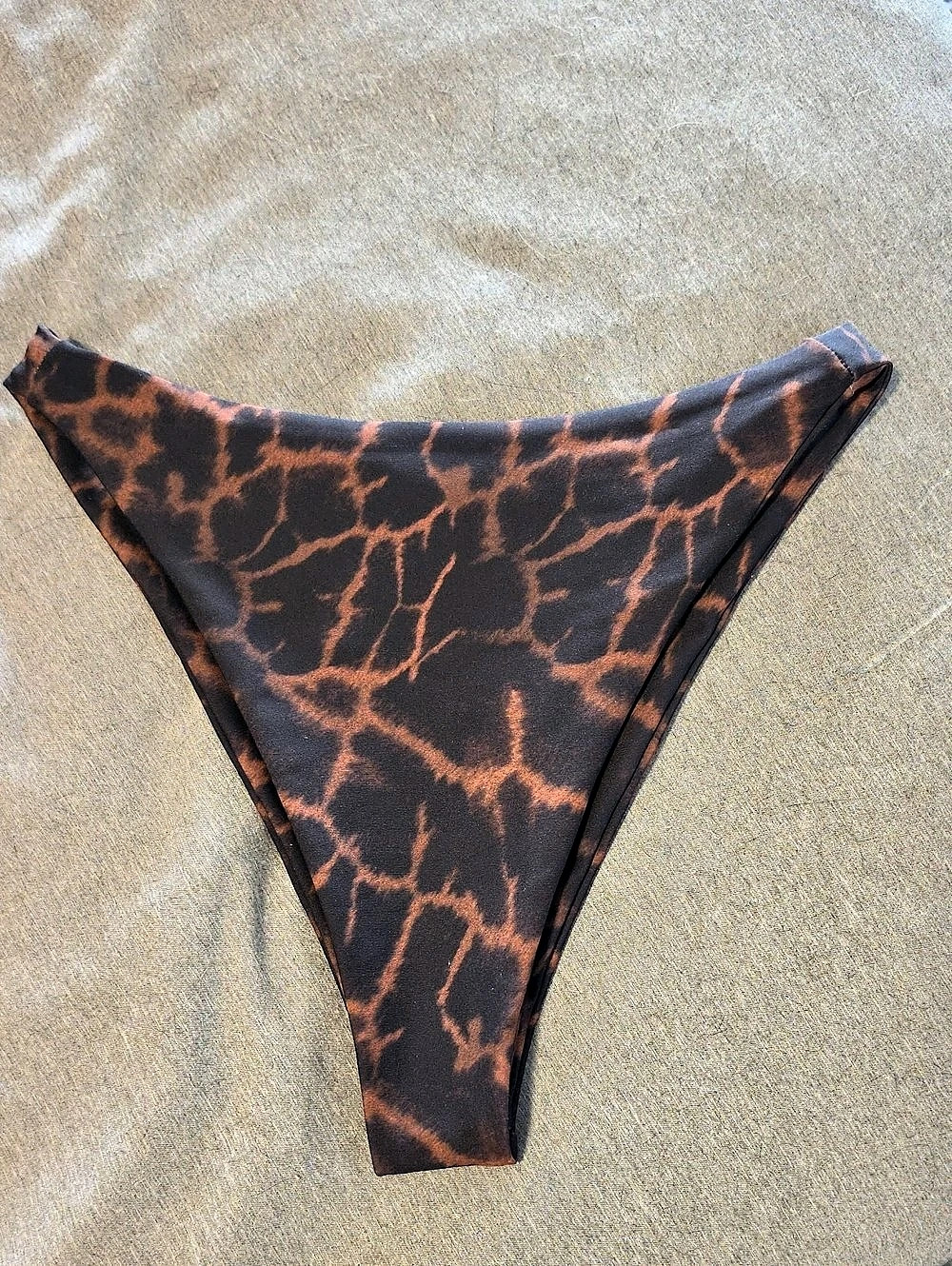 SKATIE Animal Print Bikini Bottom in Brown & Black Like New